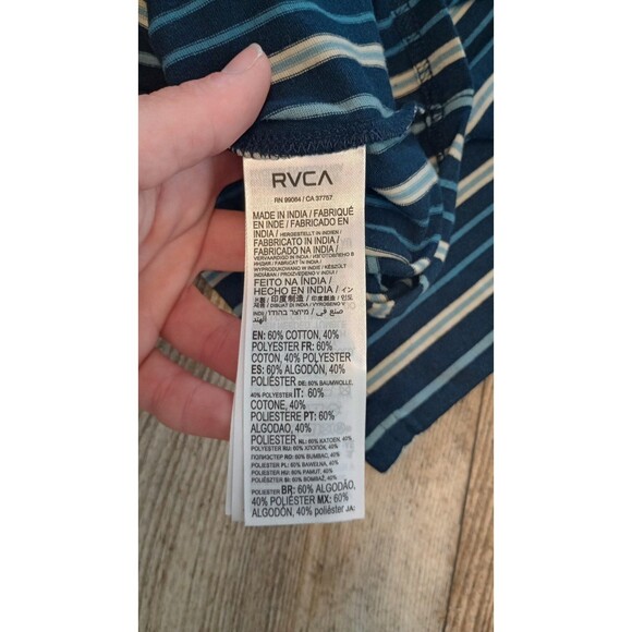 NWT Men's RVCA Uptown Stripe Polo SS Shirt, Size Small - Picture 8 of 12